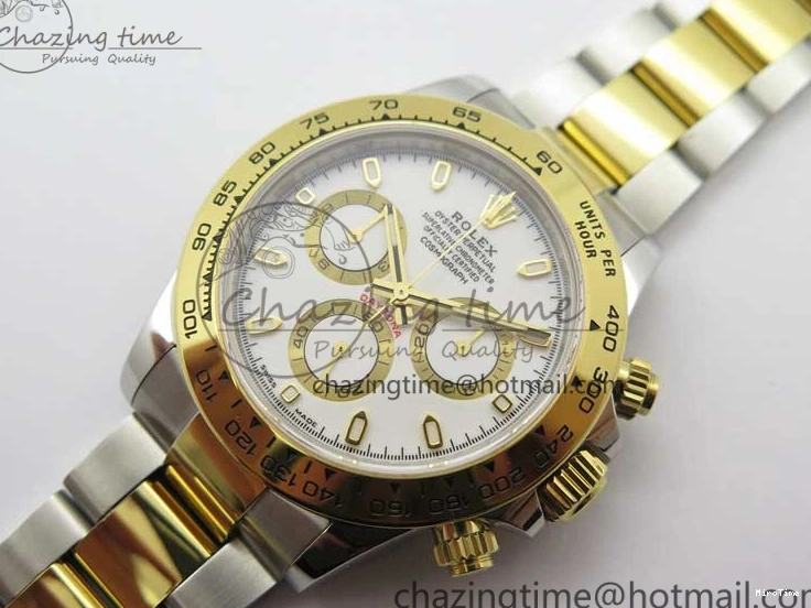 MiroTime 0420 Daytona 116503 SS YG Noob 1:1 Best Edition 904L SS Case and Bracelet White Dial SA4130 V WellDesigned 3176